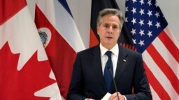 Menteri Luar Negeri AS Antony Blinken berbicara pada Dialog Tingkat Tinggi tentang Deklarasi Menentang Penahanan Sewenang-wenang dalam Hubungan Negara-ke-Negara di sela-sela Sidang Umum PBB ke-78, di New York, Rabu, 20 September 2023. ( Timothy A. Clary/Pool via AP).