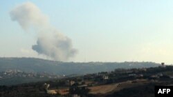 Smoke billows during Israeli bombardment on the outskirts of the border town of Marwahin in southern Lebanon, on Dec. 31, 2023, amid ongoing cross-border tensions as fighting continues between Israel and Hamas militants in the Gaza Strip. 