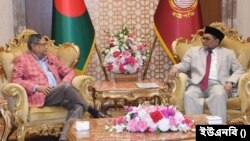 রাষ্ট্রপতি মো. সাহাবুদ্দিনের সঙ্গে প্রধান বিচারপতি হাসান ফয়েজ সিদ্দিকীর বিদায়ী সাক্ষাৎ।