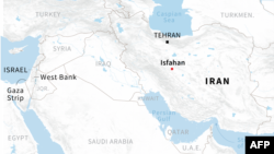 19일 이스라엘의 공격이 가해진 것으로 알려진 이란 중부 도시 이스파한(Isfahan. 붉은 점).