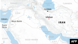 19일 폭발이 일어난 것으로 알려진 이란 중부 도시 이스파한(Isfahan. 붉은 점).