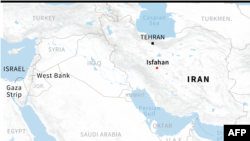 Peta yang menunjukkan lokasi Isfahan di Iran. (Foto: AFP)