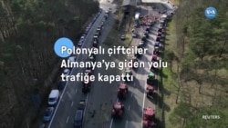 Polonyalı çiftçiler Almanya’ya giden yolu trafiğe kapattı