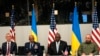 United States Secretary of Defense Lloyd Austin, second right, chairs a meeting of the Ukraine Defense Contact Group at NATO headquarters in Brussels, June 13, 2024. 