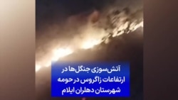 آتش‌سوزی جنگل‌ها در ارتفاعات زاگروس در حومه شهرستان دهلران ایلام