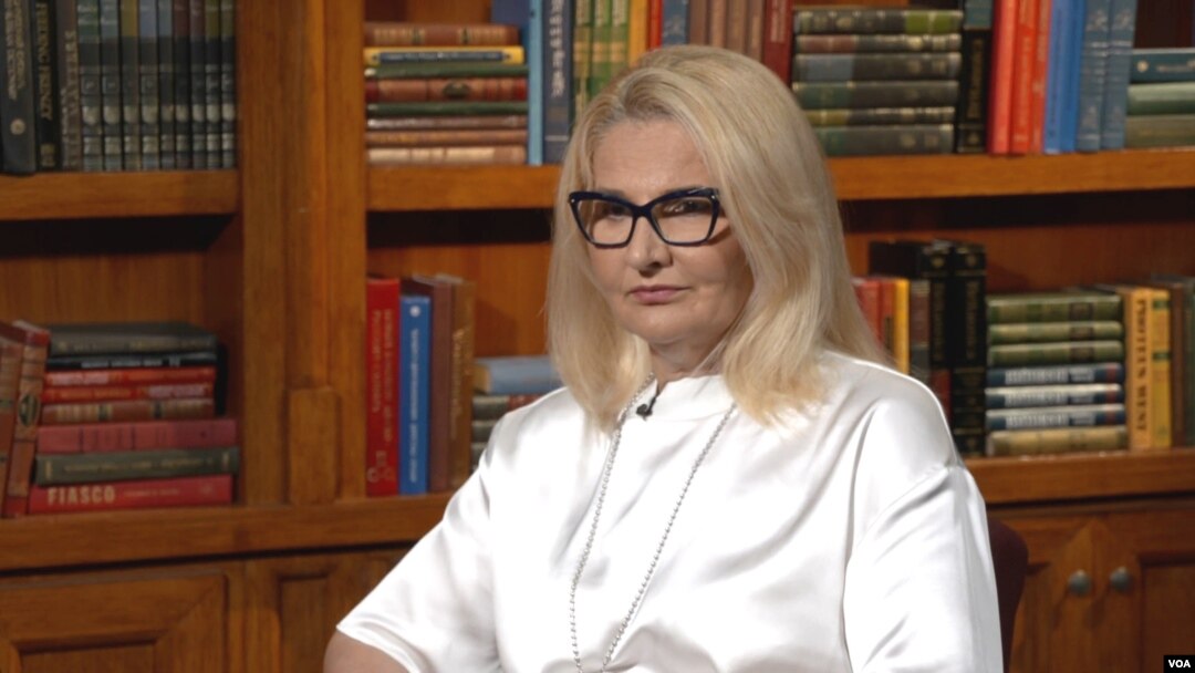 Tanja Miščević, ministarka za evropske integracije u Vladi Srbije, tokom intervjua za Glas Amerike 