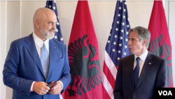 Sekretari amerikan i Shtetit Anthony Blinken dhe kryeministri shqiptar Edi Rama