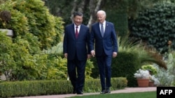 美國總統拜登與中國國家主席習近平在加州亞太經濟合作會議間歇舉行雙邊會談。(2023年11月15日）