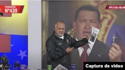 El parlamentario chavista, Diosdado Cabello, emite comentarios contra el cantante puertorriqueño, Luis Fonsi, durante un programa. [Captura de pantalla]