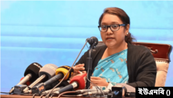 পররাষ্ট্র মন্ত্রণালয়ের সাংপ্তাহিক সংবাদ সম্মেলনে মন্ত্রণালয়ের মুখপাত্র সেহেলি সাবরীন। ৮ ফেব্রুয়ারি, ২০২৪।