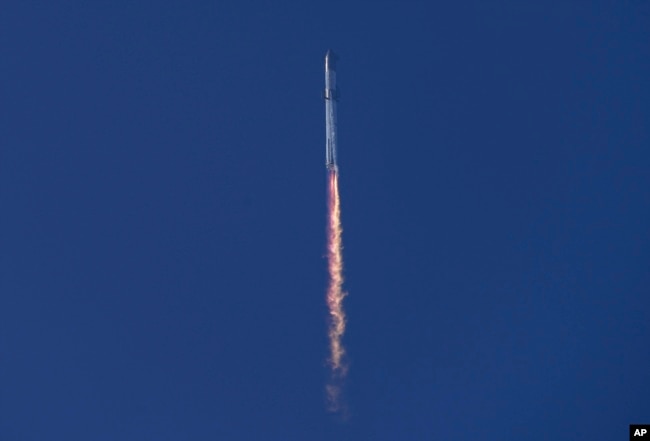 SpaceX's Starship launches from Starbase in Boca Chica, Texas, Thursday, April 20, 2023. (AP Photo/Eric Gay)