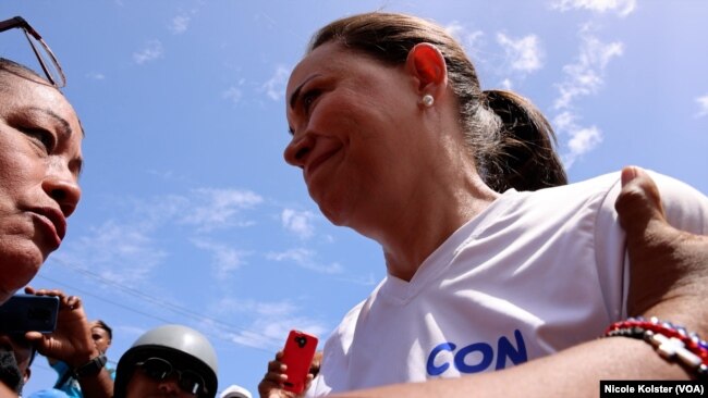 María Corina Machado, de 55 años, es ingeniera industrial y exparlamentaria (2011-2014)