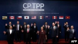 Представники країн, які входять до Всеосяжної та прогресивної угоди про транстихоокеанське партнерство (CPTPP) станом на 2018 рік. Фото: CLAUDIO REYES/AFP
