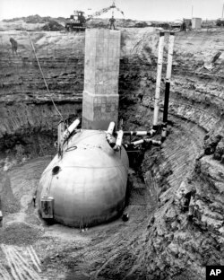 This image provided by the U.S. Air Force shows the original underground launch capsules where missileers still spend 24 to 48 hours sitting alert duty.