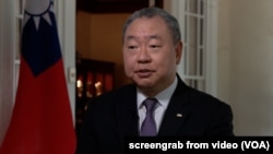Taiwan's top diplomat in Washington, Alexander Tah-Ray Yui, speaks during an interview with VOA, conducted June 28, 2024, at Twin Oaks Estate in Washington, the headquarters of the Taipei Economic and Cultural Representative Office in the United States.
