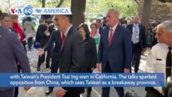 VOA60 America - House Speaker McCarthy States ‘Unwavering’ US Support for Taiwan