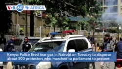 VOA60 Africa - Kenyan Police Fire Teargas at Protesters Marching Against Finance Bill