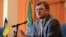 FILE - Ukrainian Foreign Minister Dmytro Kuleba speaks at a press conference at a hotel in Addis Ababa, Ethiopia, May 24, 2023. Kuleba urged African countries to abandon their stances of neutrality toward his country's war with Russia. 