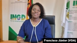 Luísa Meque, presidente do Instituto Nacional de Gestão e Redução do Risco de Desastres de Moçambique