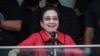 Megawati Sukarnoputri, mantan presiden dan pimpinan PDI-P, di Stadion Gelora Bung Karno di Jakarta pada 3 Februari 2024. (Foto: Yasuyoshi Chiba/AFP)