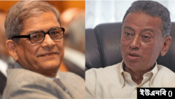 বিএনপি মহাসচিব মির্জা ফখরুল ইসলাম আলমগীর এবং স্থায়ী কমিটির সদস্য আমীর খসরু মাহমুদ চৌধুরী। 