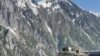 Soldiers guard roads that connect the Kashmir valley to Ladakh, June 21, 2023. (Bilal Hussain/VOA)