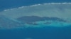 资料照：鸟瞰菲律宾海军BRP Sierra Madre 号舰只。自1999年以来此船一直搁浅在南沙群岛有争议的第二托马斯浅滩，中国称作仁爱礁，菲律宾称作阿云金浅滩。（2023年3月9日）