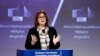 FILE - European Commission Vice President Dubravka Suica speaks during a press conference on the Child Rights Package at EU headquarters in Brussels, May 11, 2022.