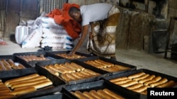 A worker prepares baked goods with wheat from Ukraine at a bakery, in Hodan district in Mogadishu, Somalia July 16, 2023.