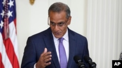 FILE - U.S. Deputy Secretary of State Richard Verma speaks at an event in the East Room of the White House, in Washington, Sept. 13, 2023.