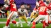 FILE - San Francisco 49ers running back Christian McCaffrey (23) runs the ball against the Kansas City Chiefs during the NFL Super Bowl football game in Las Vegas, Nevada, Feb. 11, 2024. The NFL's commissioner says the league could someday hold a Super Bowl outside the U.S.