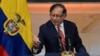 El presidente de Colombia, Gustavo Petro, pronuncia un discurso mientras asiste a la apertura de una nueva sesión legislativa del Congreso de Colombia, en Bogotá, el 20 de julio de 2023. 