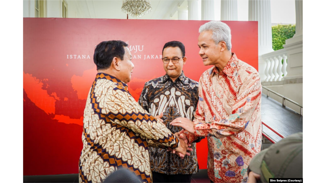 Ketiga capres bertemu saat diundang makan Presiden Joko Widodo baru-baru ini. (Foto: Courtesy/Biro Setpres)