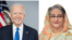যুক্তরাষ্ট্রের প্রেসিডেন্ট জো বাইডেন এবং বাংলাদেশের প্রধানমন্ত্রী শেখ হাসিনা।