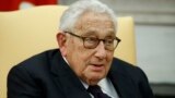 FILE - Former U.S. Secretary of State Henry Kissinger speaks during a meeting with then-President Donald Trump in the Oval Office of the White House, Oct. 10, 2017, in Washington. Kissinger died Nov. 29, 2023, at his Connecticut home. He was 100.