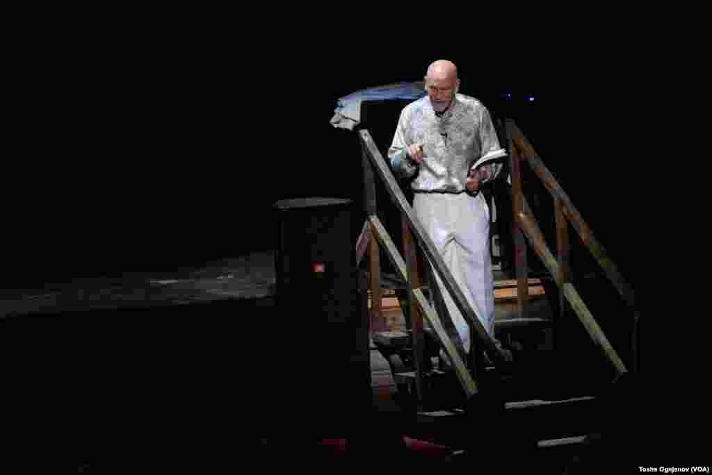 American actor John Malkovich at Ohrid summer festival playing the leading role in The Infernal Comedy: Confessions of a Serial Killer