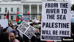 Pro-palestinske demonstracije u Vašingtonu (Foto: REUTERS/Elizabeth Frantz)