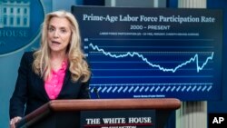 Lael Brainard, director of the National Economic Council, speaks during a briefing at the White House, June 27, 2023, in Washington.