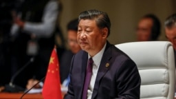 Presiden China Xi Jinping menghadiri sesi pleno KTT BRICS 2023 di Johannesburg, Afrika Selatan, pada 23 Agustus 2023. (Foto: via AP)