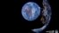 This image provided by Intuitive Machines shows its Odysseus lunar lander with the Earth in the background, Feb. 16, 2024. 