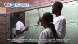 VOA60 Africa - Rwanda's incumbent President Kagame wins reelection with near-unanimous support