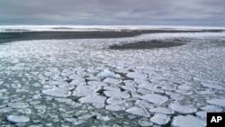 FILE - This January 2017 photo shows sea ice on the ocean surrounding Antarctica. (Ted Scambos/National Snow and Ice Data Center via AP)