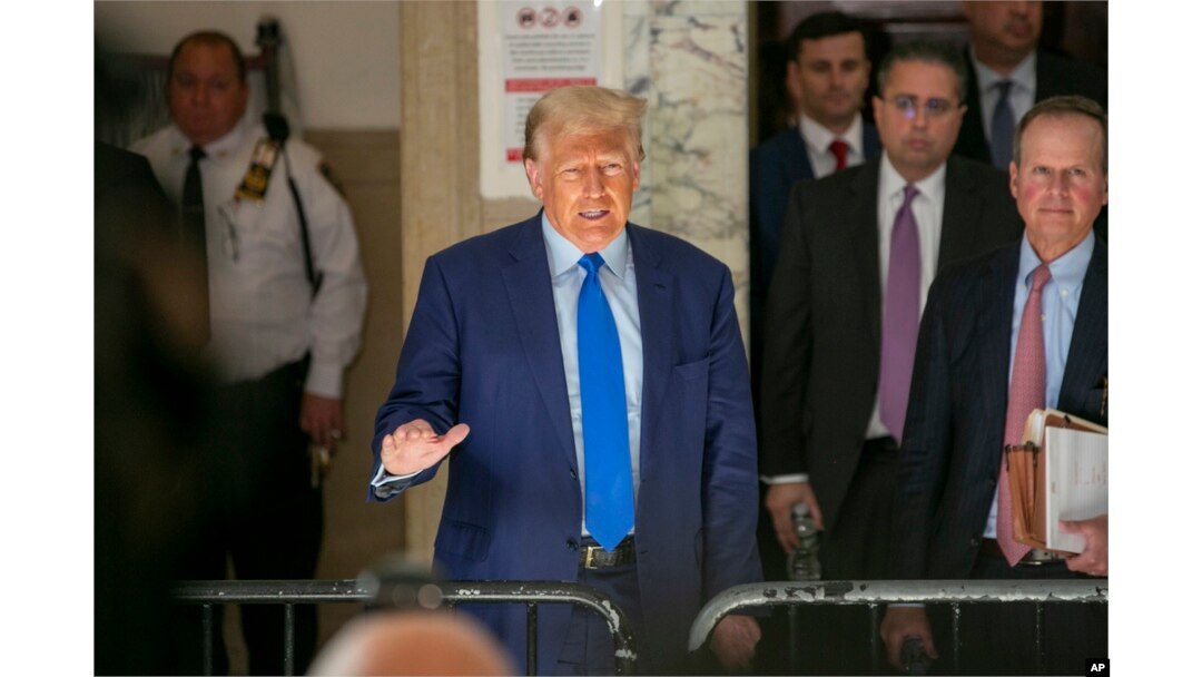 Former President Donald Trump speaks in New York City on Oct. 24, 2023.