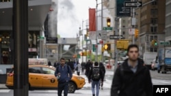 Suasana kota New York, AS (Foto: Angela Weiss / AFP)