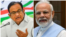 প্রবীণ কংগ্রেস নেতা পি চিদম্বরম এবং প্রধানমন্ত্রী নরেন্দ্র মোদী। 