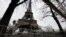 This photograph shows the empty lines in front of the Eiffel Tower during a strike of the Eiffel Tower's staff, over the financial management of the monument by the city, in Paris, Feb. 20, 2024. 