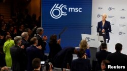 Юлия Навальная выступает на Мюнхенской конференции по безопасности, 19 февраля 2024 года