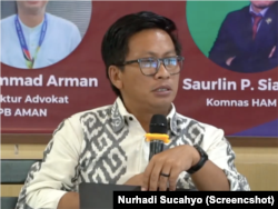 Muhammad Arman, Direktur Advokasi PB Aliansi Masyarakat Adat Nusantara (AMAN). (Foto: Tangkapan Layar/Nurhadi Sucahyo)