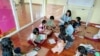 ပီတိအိမ်မှာ အတန်းတက်ရောက် သင်ကြားနေကြသော ကလေးငယ်များ