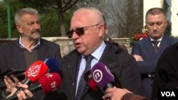 Predsjednik Bošnjačkog vijeća u Crnoj Gori Suljo Mustafić govori prilikom obilježavanja 31 godine o zločina u Štrpcima